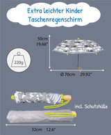 Kinder Regenschirm mit Farbwechsel Haifisch