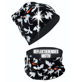 Kinder Beanie Mütze & Loop Schal Reflektierend Drache