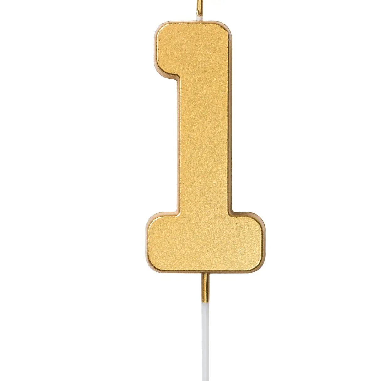 Geburtstagskerze Zahlenkerze Gold 1