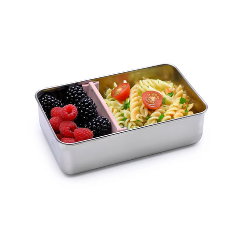 Edelstahl Znünibox Melii mit Trennsteg Rosa