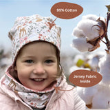 Kinder Winter Mütze & Loop Schal Reflektierend Waldtiere