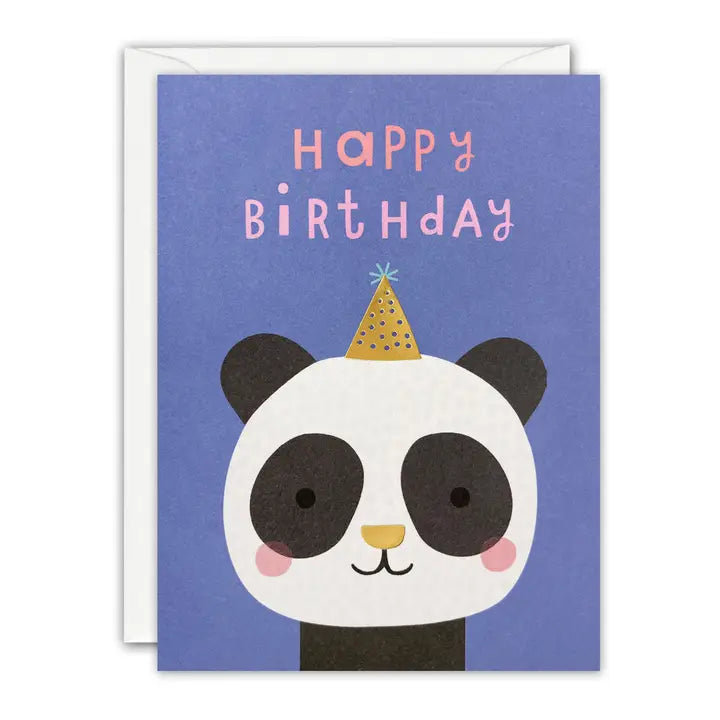 Geburtstagskarte Panda Goldfolierung