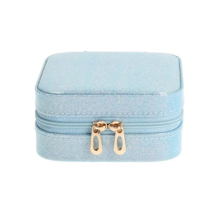 Schmuckbox Glitzer Blau