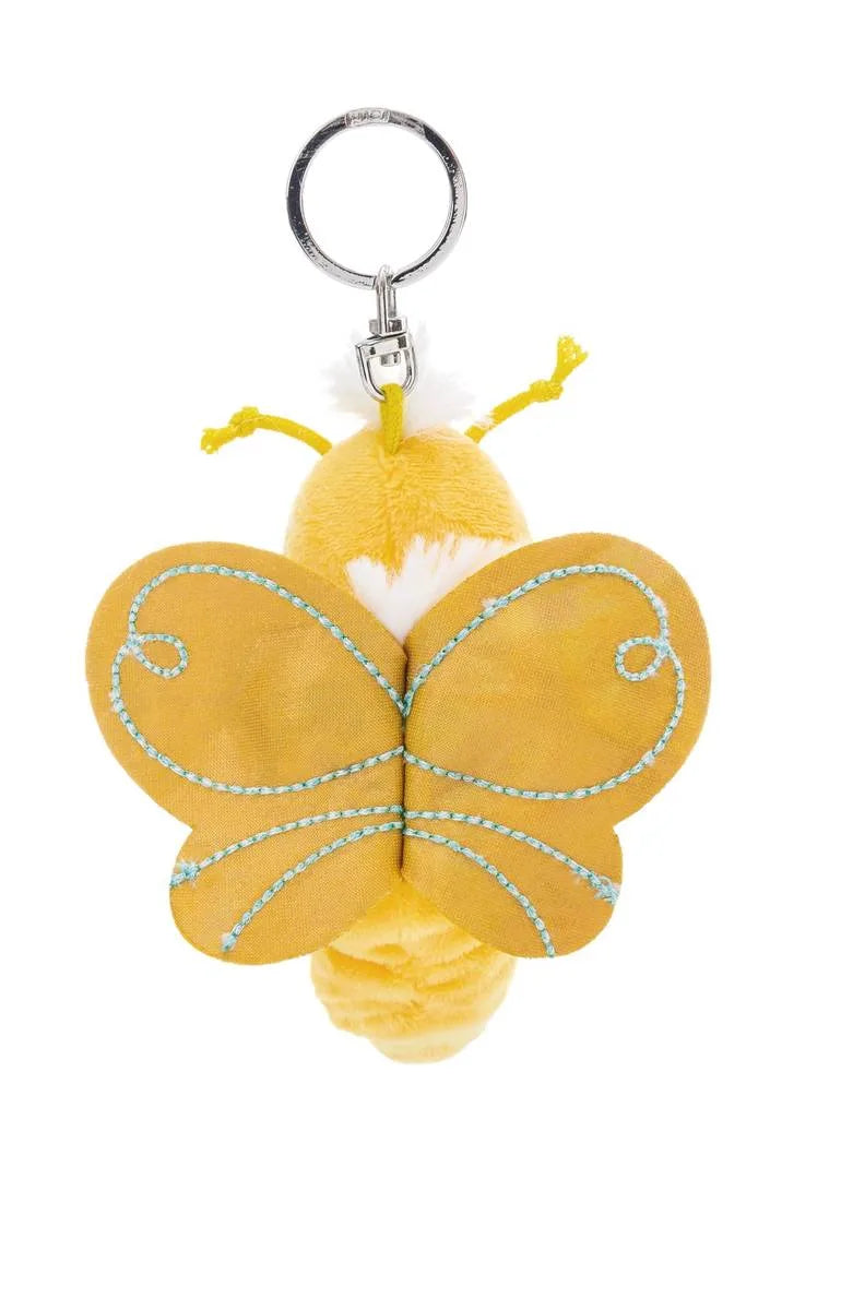 Schlüsselanhänger Plüsch Schmetterling Blau