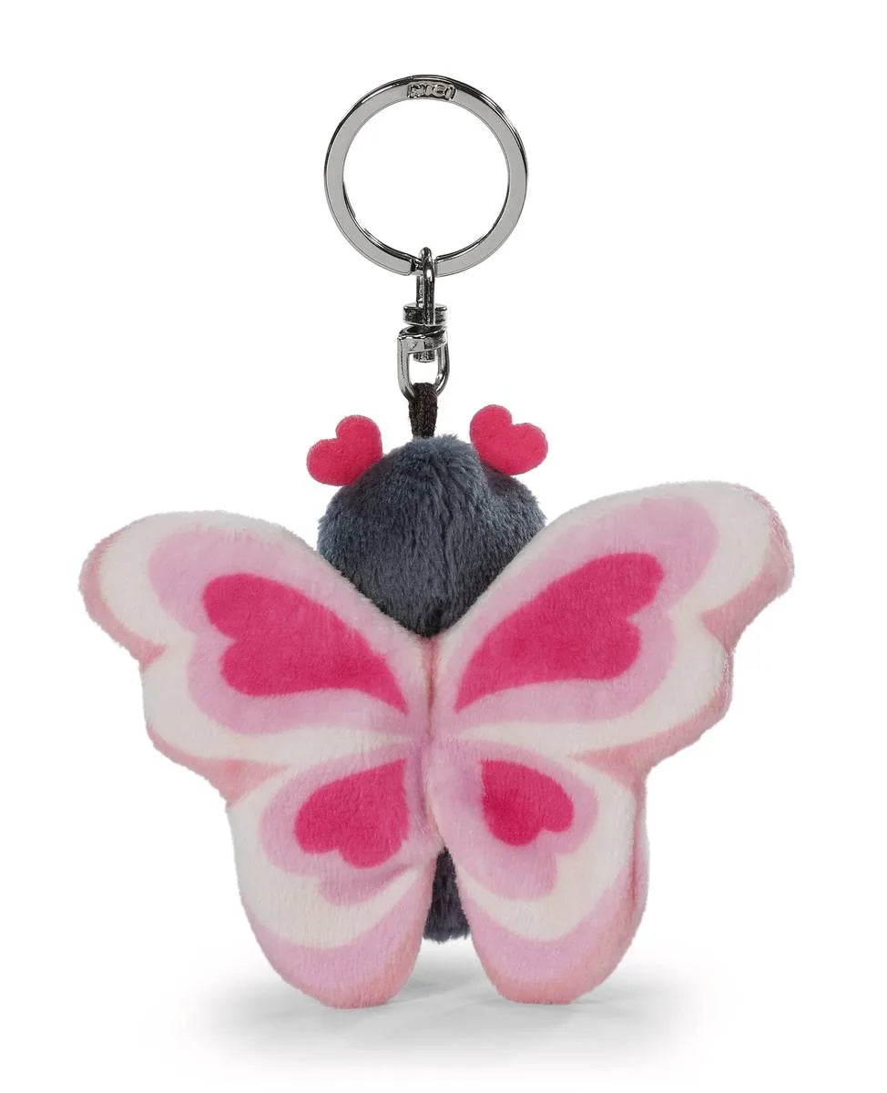 Schlüsselanhänger Plüsch Schmetterling mit Herz