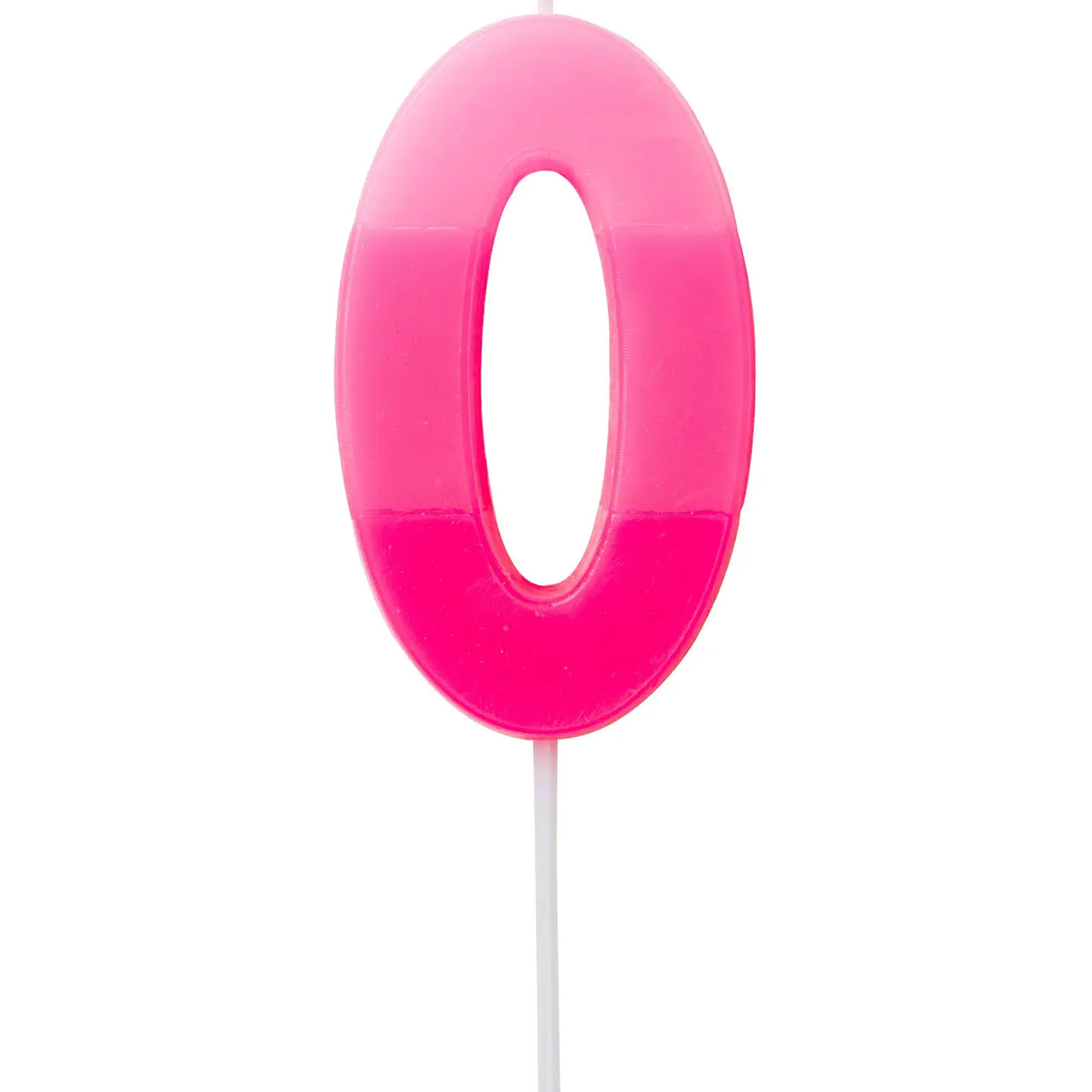 Geburtstagskerze Zahlenkerze Pink 0