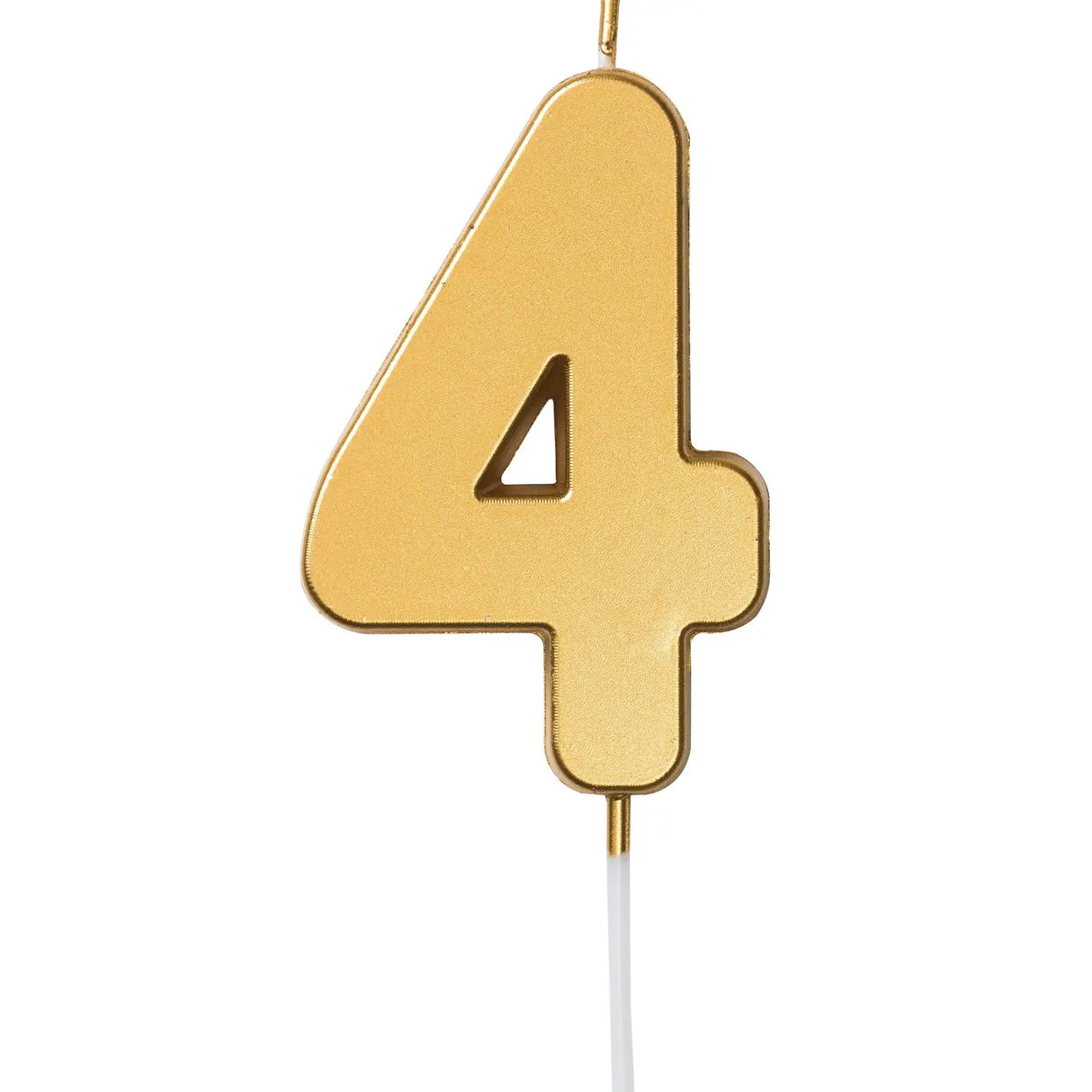 Geburtstagskerze Zahlenkerze Gold 4