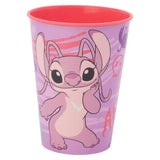 Comic Zahnputz Trinkbecher Stitch Rosa klein