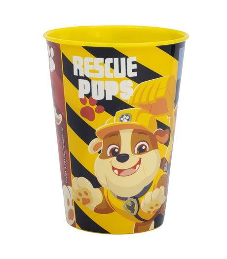 Comic Zahnputz Trinkbecher Paw Patrol Blau Gelb klein