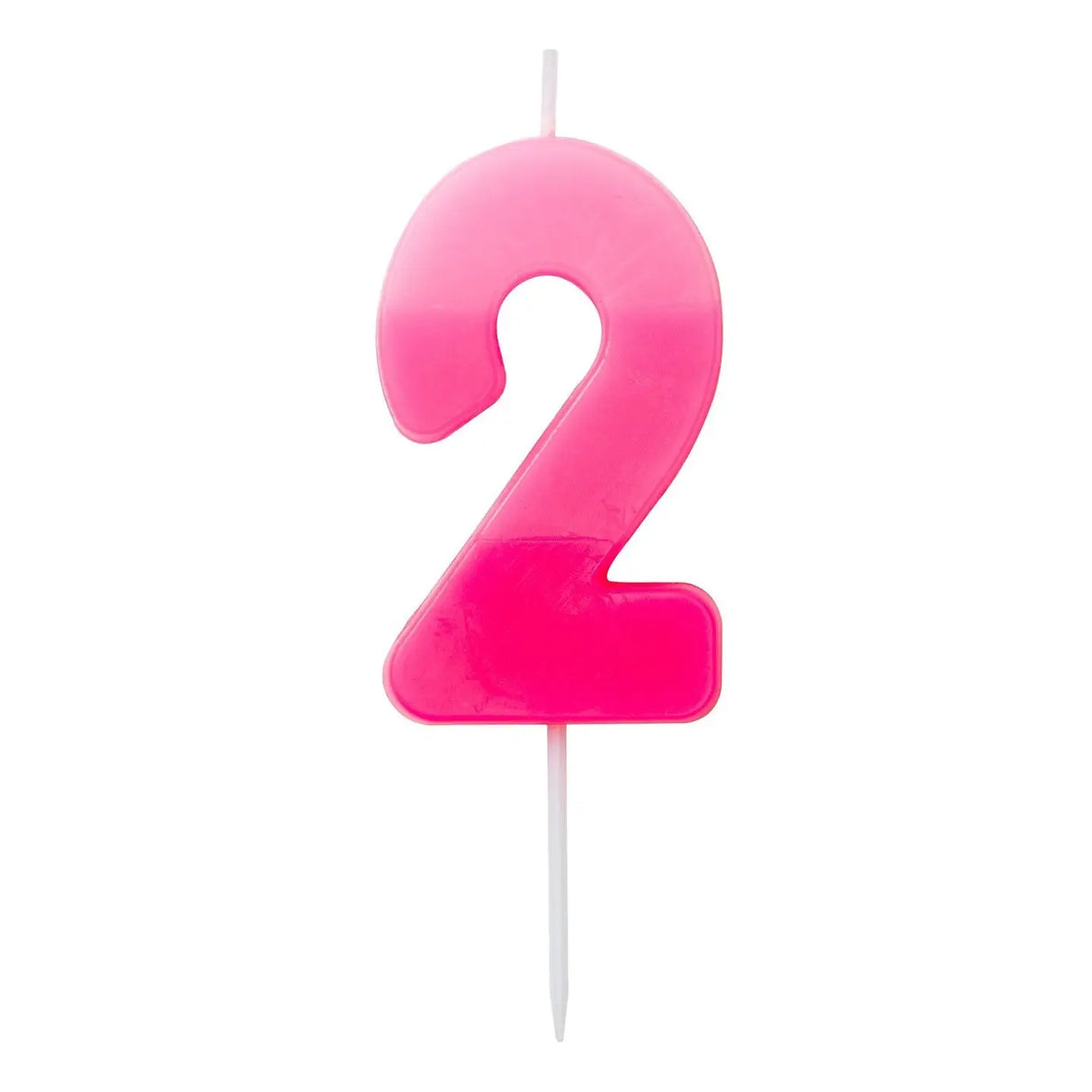 Geburtstagskerze Zahlenkerze Pink 2