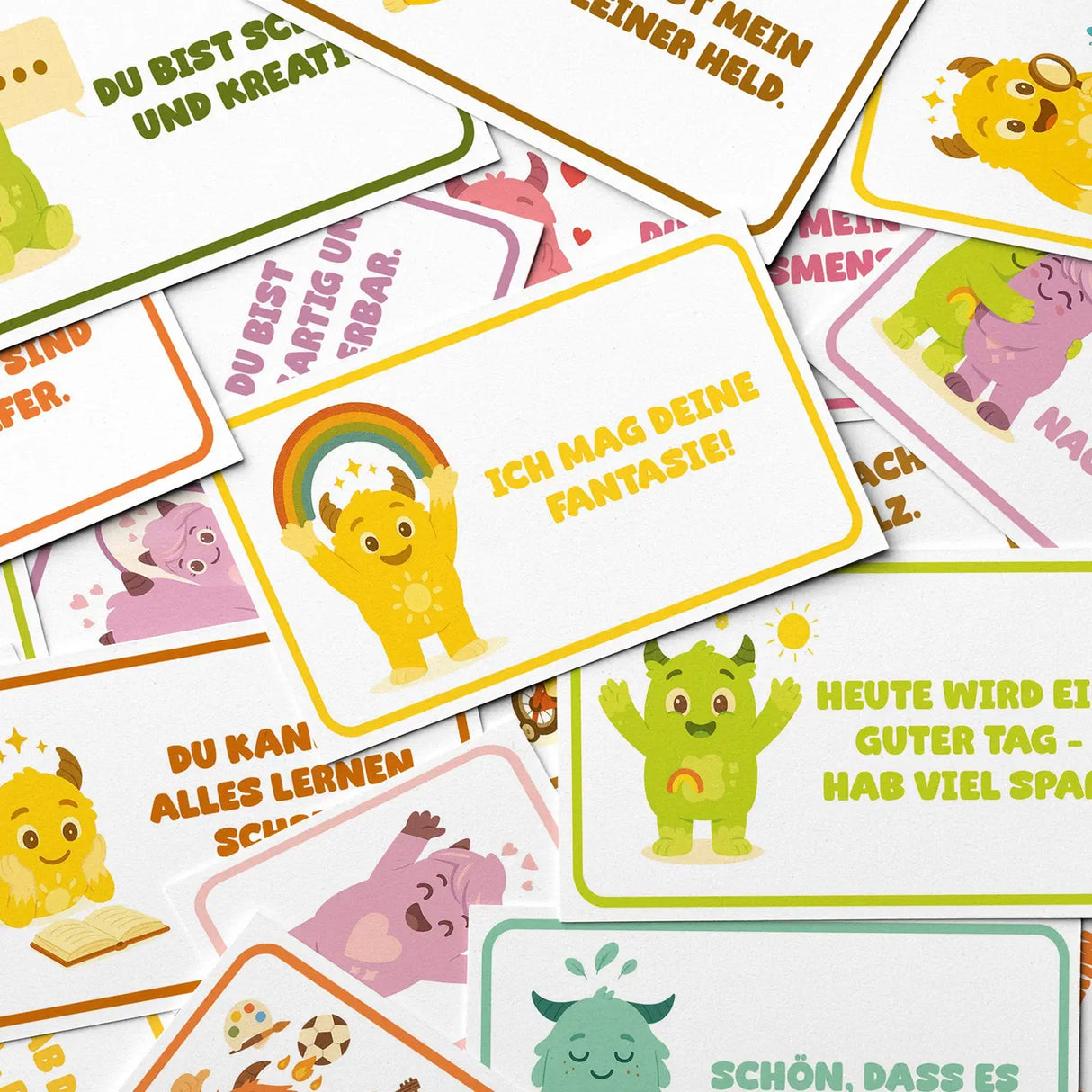Lunchbox & Znünibox Nachrichtenkarten Monsterchen