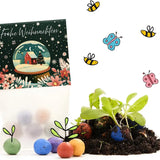 Blumenmurmel Schneekugel - Frohe Weihnachten