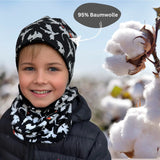 Kinder Beanie Mütze & Loop Schal Reflektierend Drache
