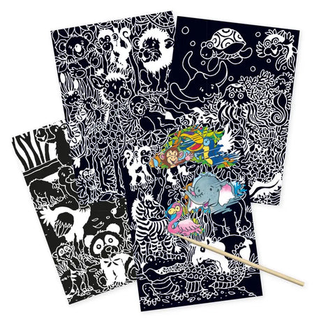 Kratzpapier Block XL Wildtiere