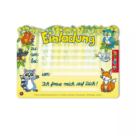 Einladungskarten Kindergeburtstag Waldtiere