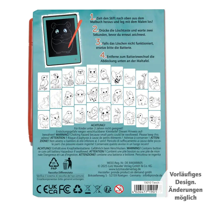 LCD Malbuch Tiere