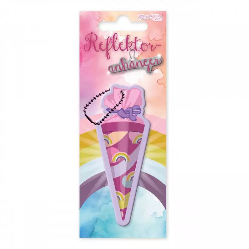 Reflektoranhänger Schultüte Pink