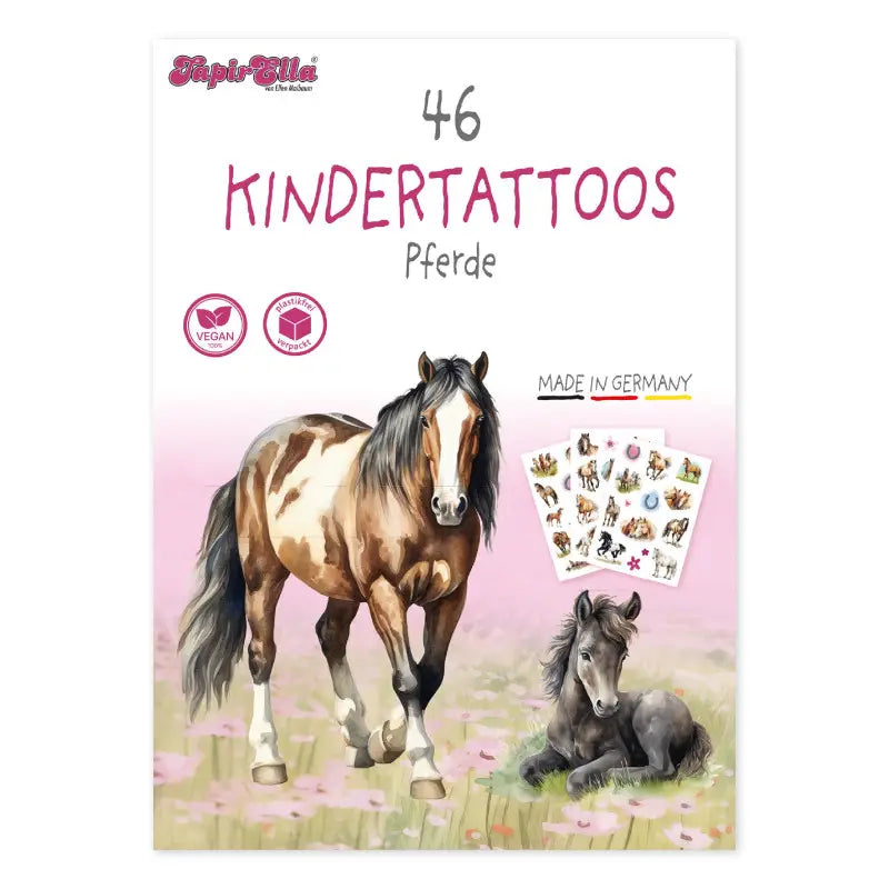 Kinder Tattoo Tapirella Pferde
