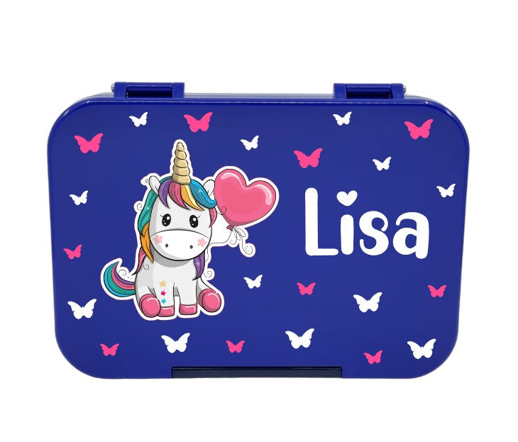 lunchbox einhorn, lunchbox mädchen, znünibox einhorn, znünibox mädchen, znünibox mädchen personalisiert, znünibox mit name, znünibox kinder mit name, znünibox kinder unterteilt, yumbox, yumbox personalisiert, baurelia box