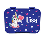 lunchbox einhorn, lunchbox mädchen, znünibox einhorn, znünibox mädchen, znünibox mädchen personalisiert, znünibox mit name, znünibox kinder mit name, znünibox kinder unterteilt, yumbox, yumbox personalisiert, baurelia box