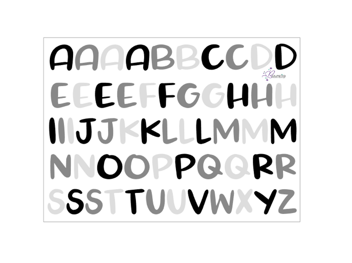 Stickerbogen ABC 9