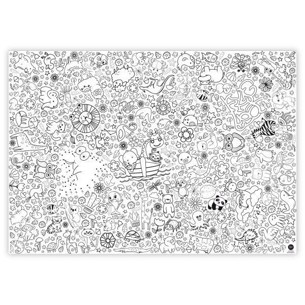 Ausmal Tischdecke XL Zoo und Natur