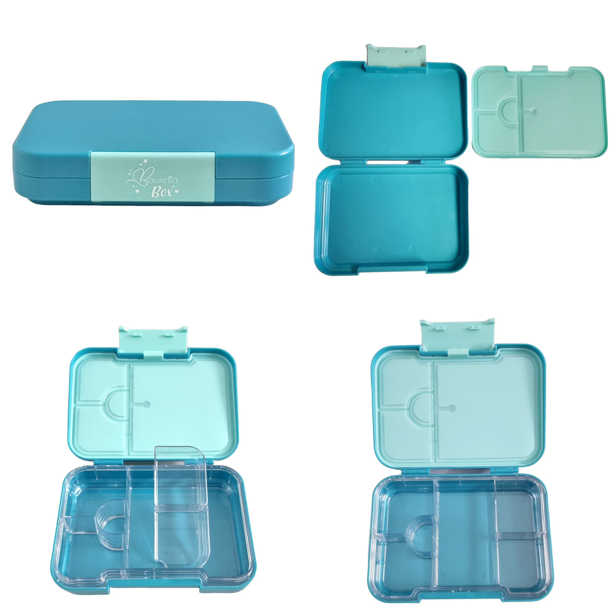 SET Znünibox und Trinkflasche Baurelia Box Maxi mit Ion8 500ml Türkis
