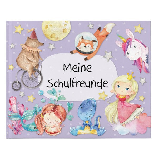 Freundebuch für Kinder in der Schule - Lila