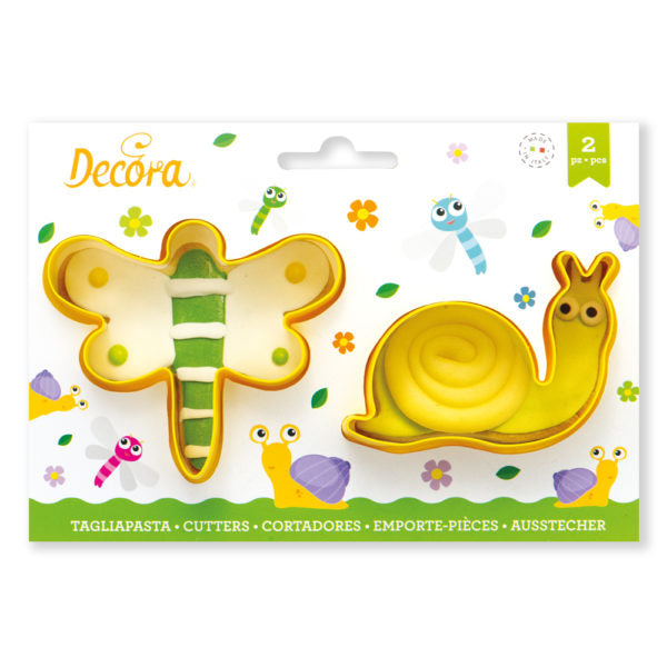 Ausstechformen Set Decora Libelle und Schnecke