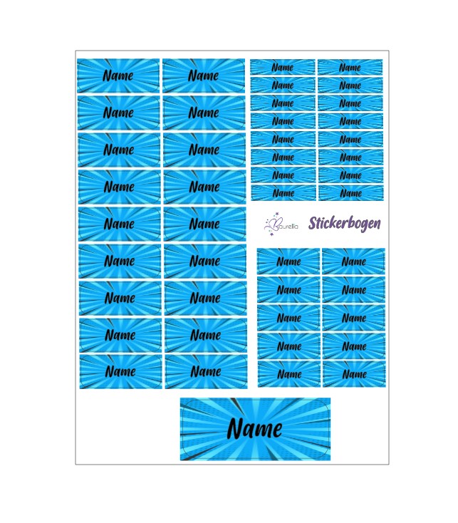 Baurelia Stickerset mit Name Muster 1