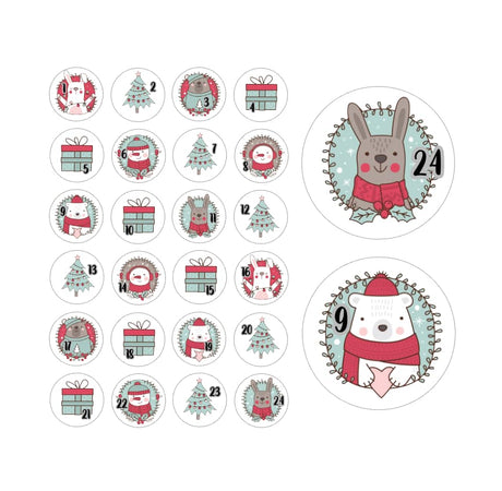 adventskalender sticker, adventkalender aufkleber, adventskalender aufkleber kinder, adventskalender aufkleber 1-24 