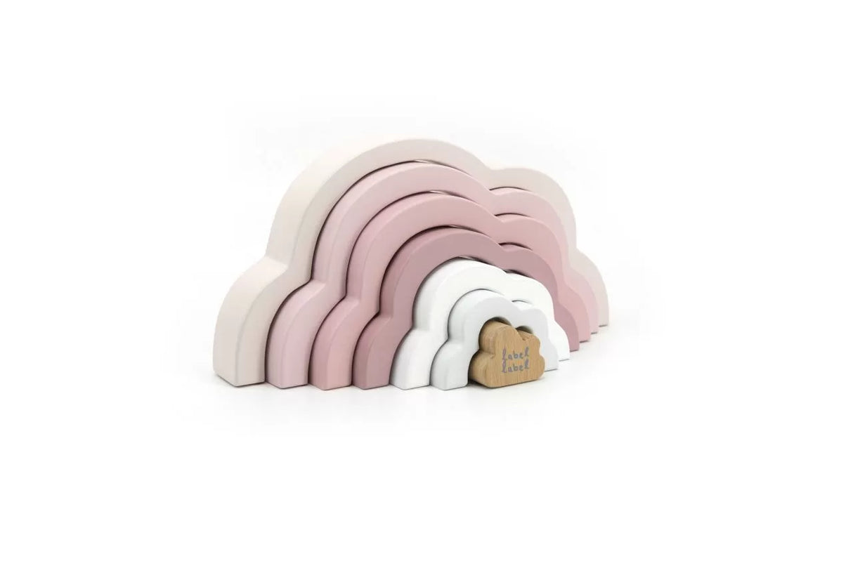 Label Label Regenbogen Puzzle Wolke Rosa