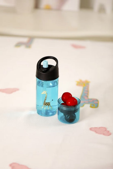 Kinder Trinkflasche Carl Oscar 2 in 1 mit Snackbehälter Blau