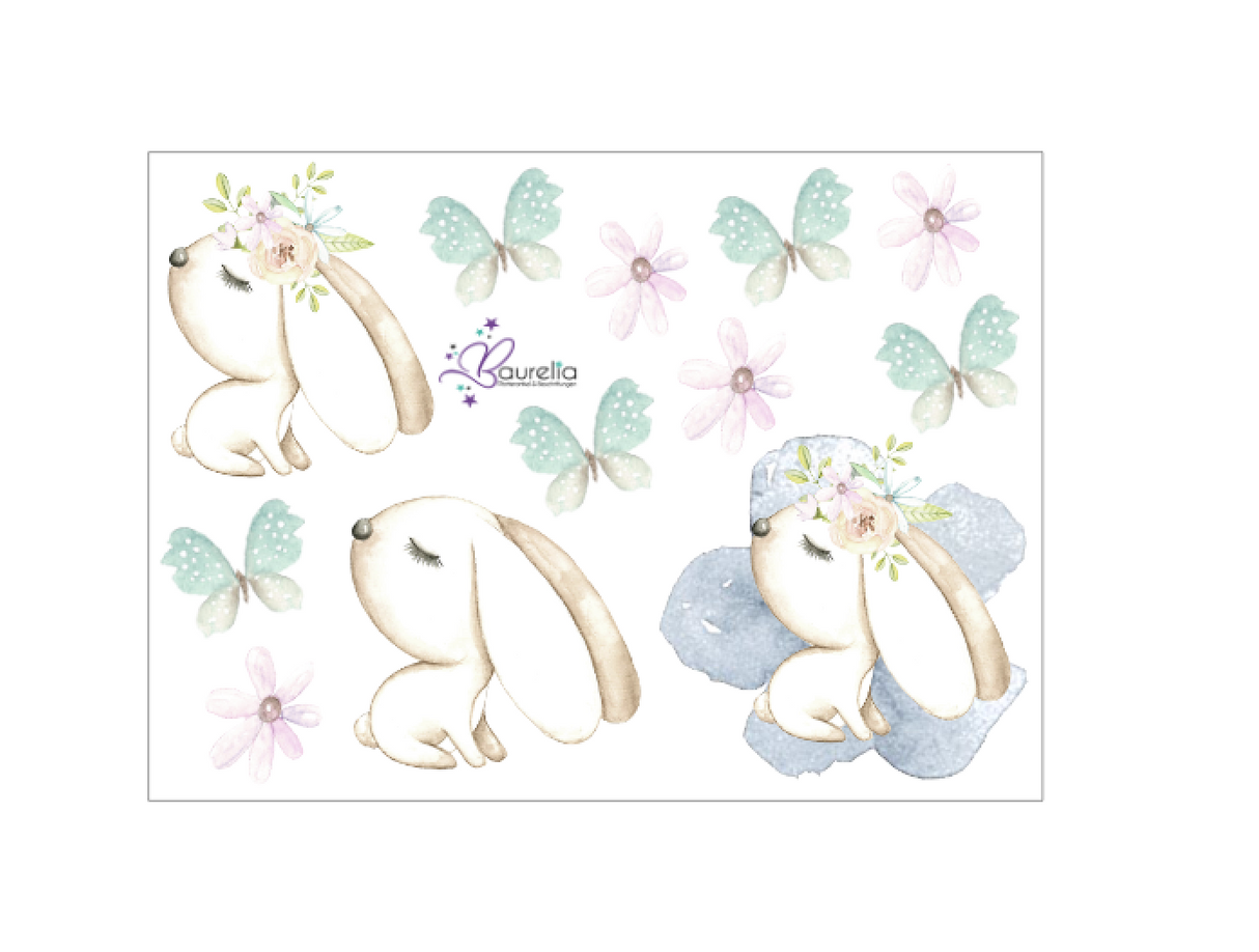 Stickerbogen Hase 2