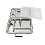 Edelstahl Znünibox Baurelia Box Eco mit 5 Unterteilungen Weiss