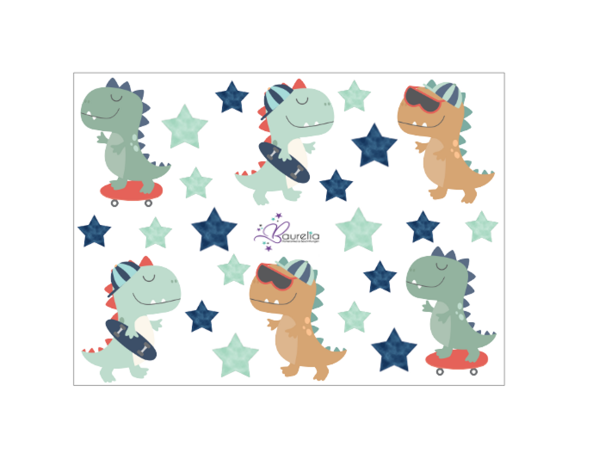 Stickerbogen Dino 8