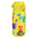 Kinder Edelstahlflasche Ion8 mit Motiv 350ml Dino Gelb