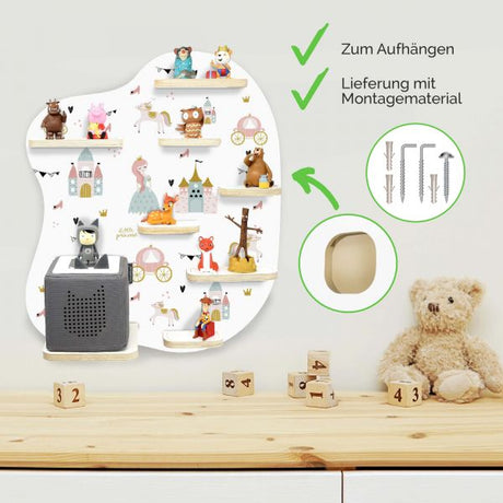 Toniebox 1 & 2 Regal zum Aufhängen Prinzessin
