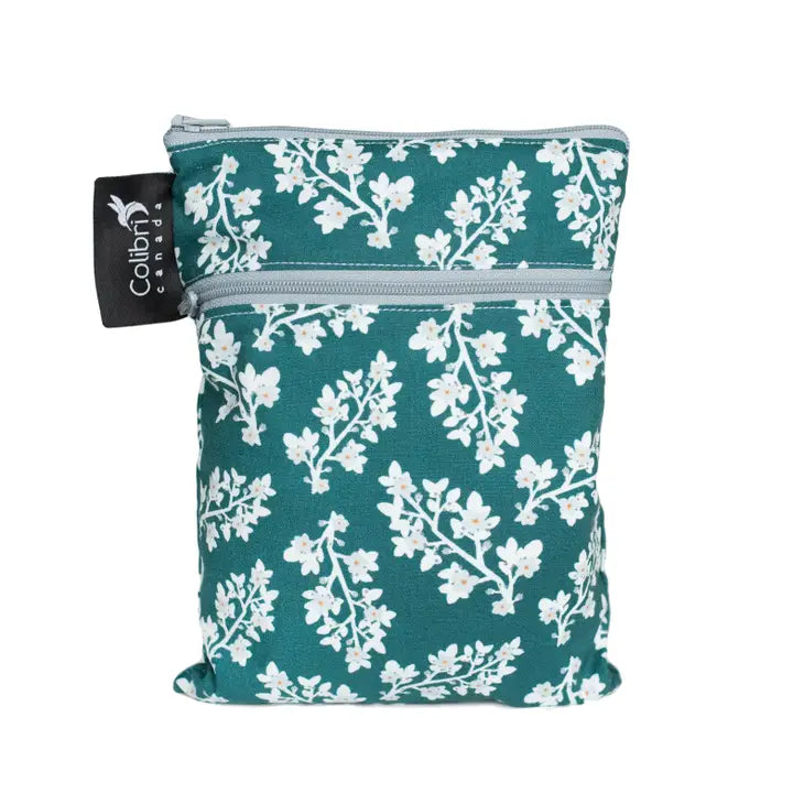 Wetbag und Lunchbag Colibri Blumen Grün