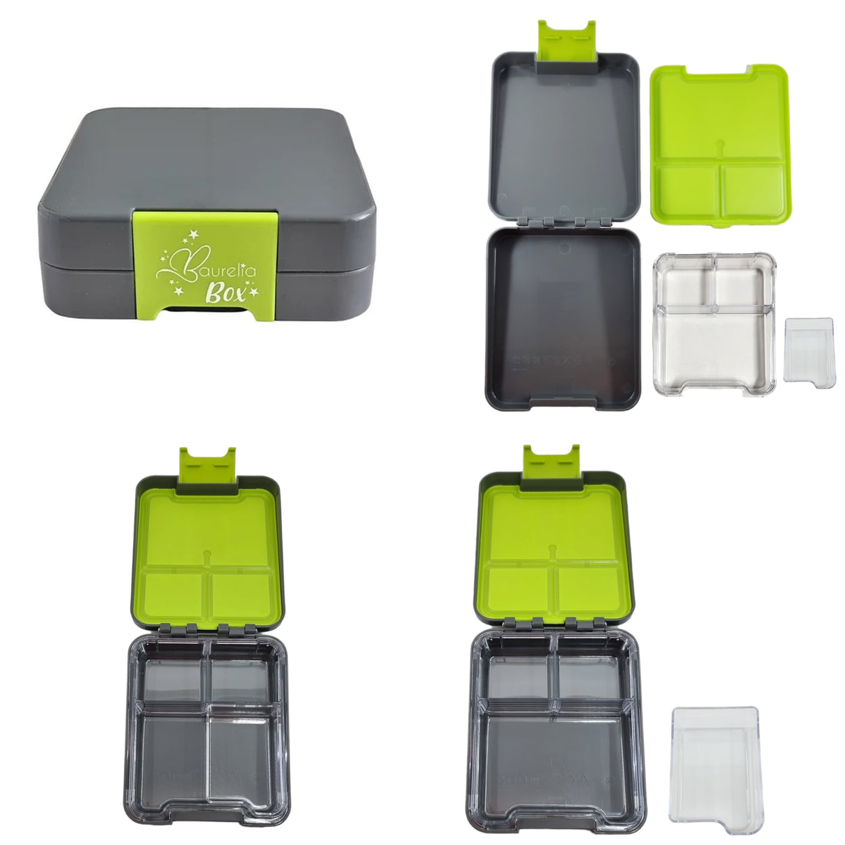 SET Znünibox und Thermosflasche Baurelia Box Maxi mit Ion8 500ml Grau