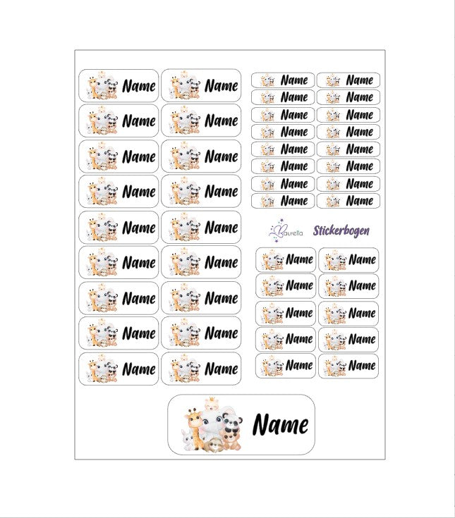 Baurelia Stickerset mit Name Friends 3