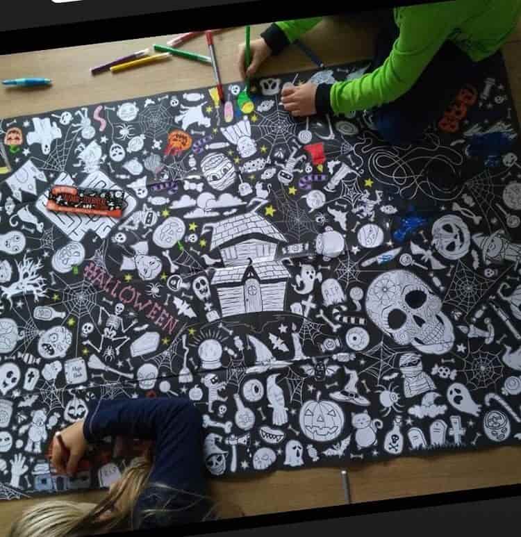 Ausmal Tischdecke XL Halloween