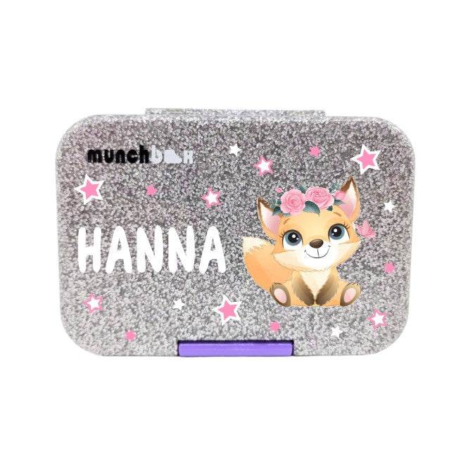 Znünibox Munchbox Munchi Snack Glitzer Violett