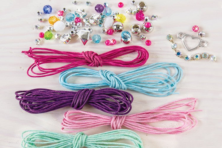 Bastelset Glitzerarmbänder Regenbogen