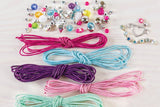 Bastelset Glitzerarmbänder Regenbogen