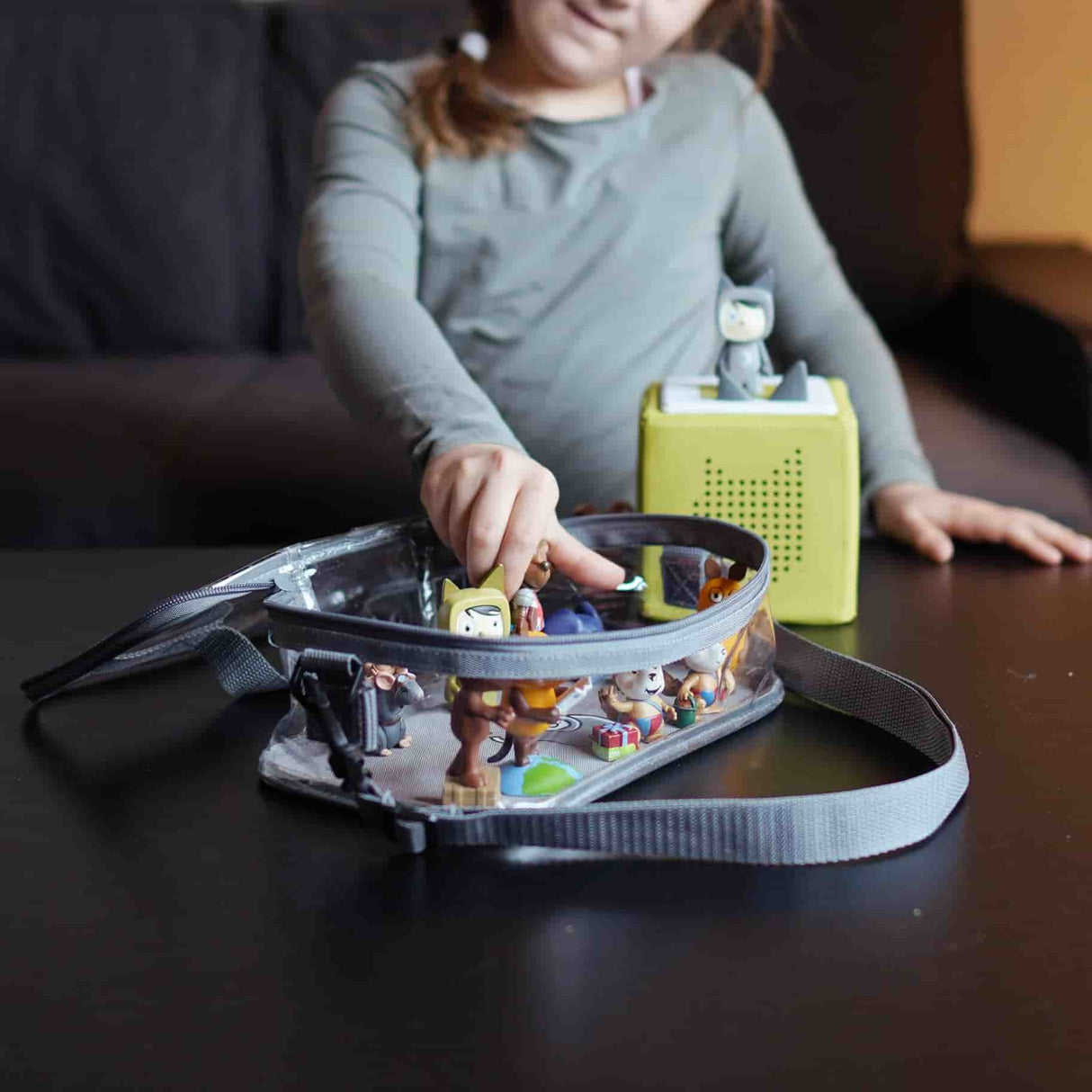 Tasche für Toniefiguren Grau