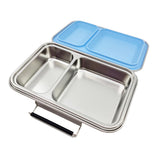 Edelstahl Znünibox Baurelia Box Eco mit 2 Unterteilungen Pastellblau