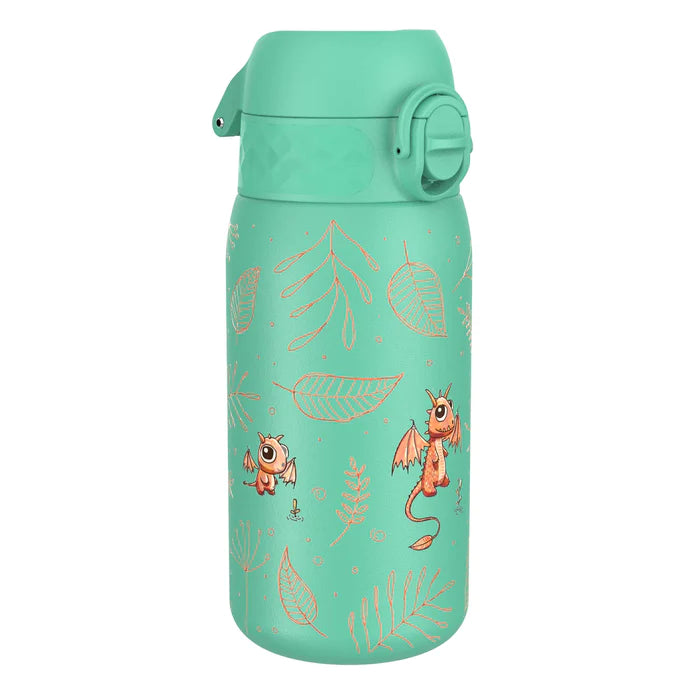 Kinder Edelstahl Trinkflasche Ion8 400ml Drache