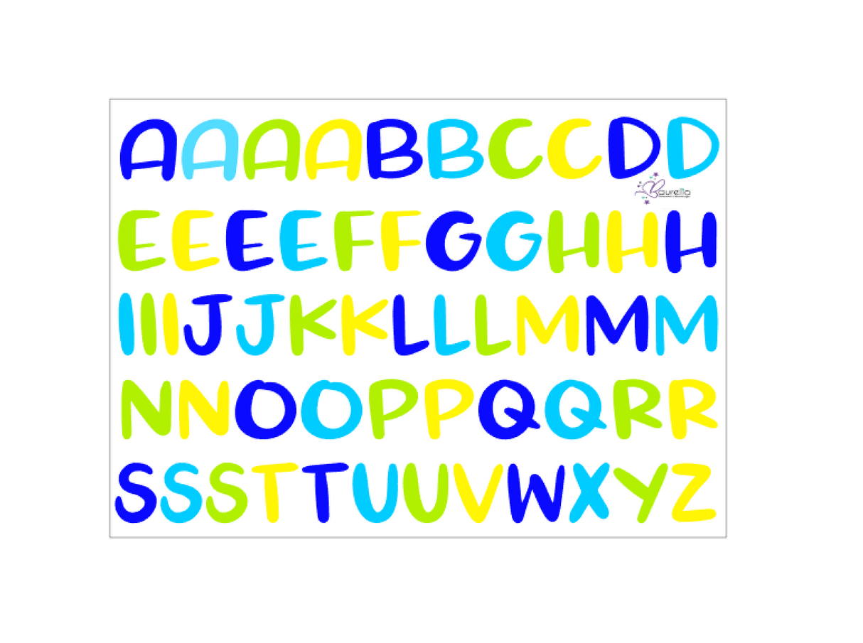 Stickerbogen ABC 13