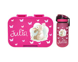 SET Znünibox und Trinkflasche Baurelia Box Mini mit Ion8 400ml Pink